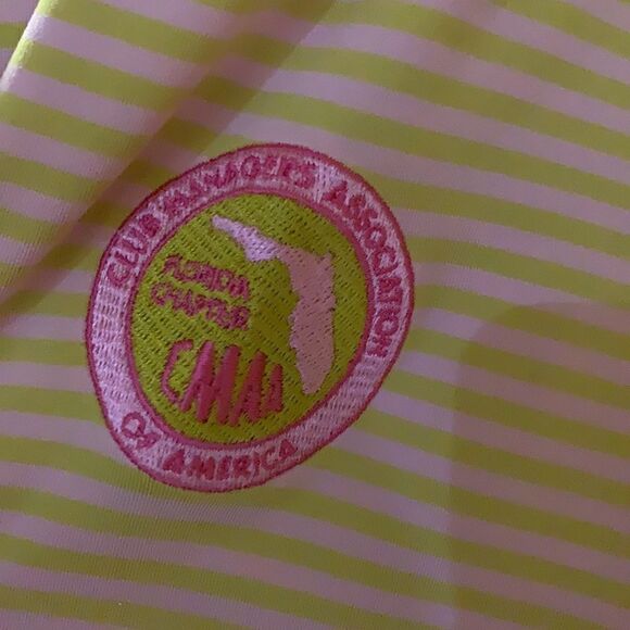 Peter Millar Golf Polo. Stripes. Large. Athletic - Picture 3 of 12